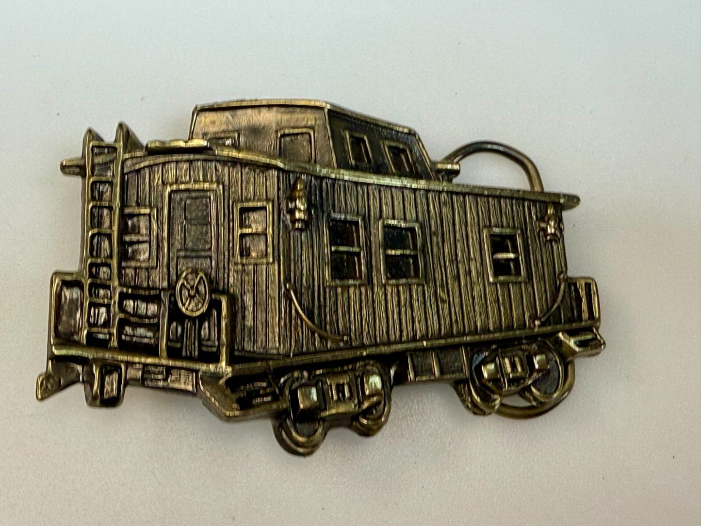 Vintage Caboose Railroad Car Freight Train 1979 The Great American Belt Buckle