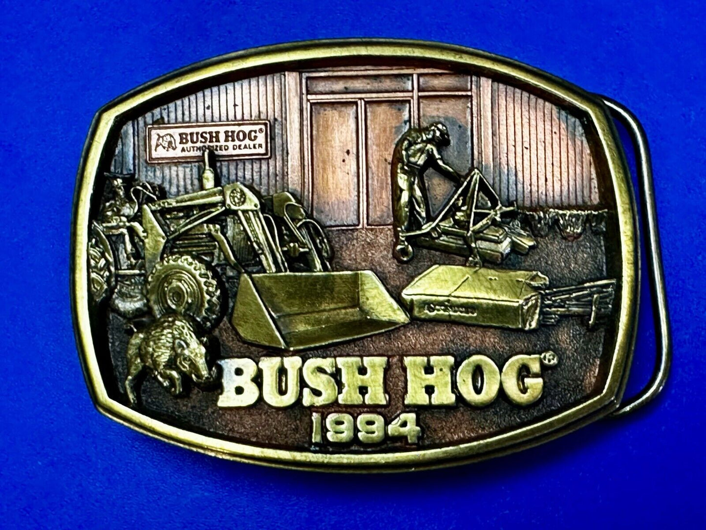 1994 Bush Hog The Legend Agriculture Machine Co. Commemorative Belt Buckle