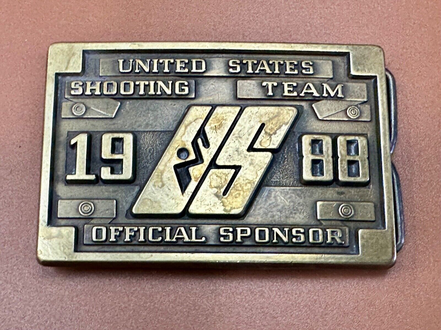 1988 US Olympics Shooting Team Vintage belt buckle