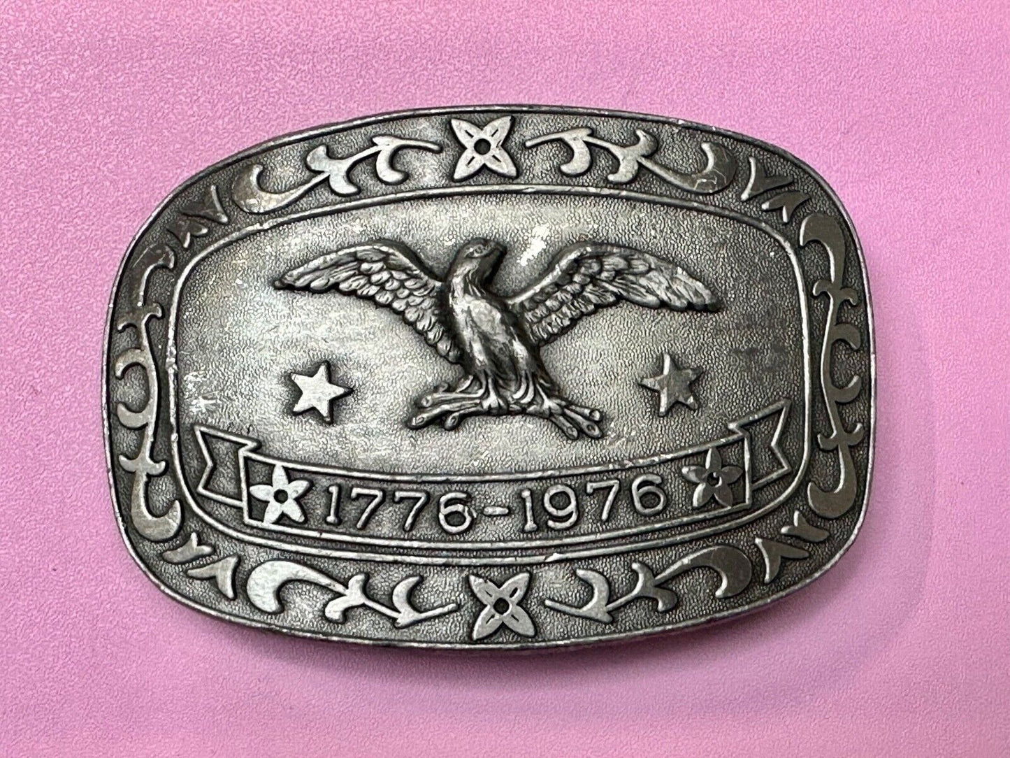 Bicentennial Eagle Patriotic USA America 70's Vintage belt buckle by Celebrity