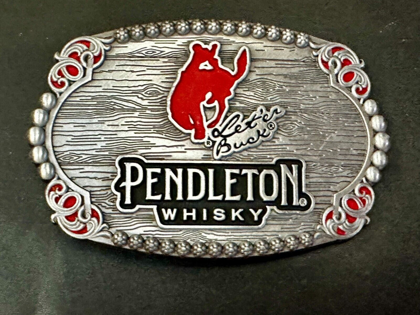 2023 Pendleton Whiskey Let'er Buck Rodeo Cowboy Montana Silversmiths Belt Buckle