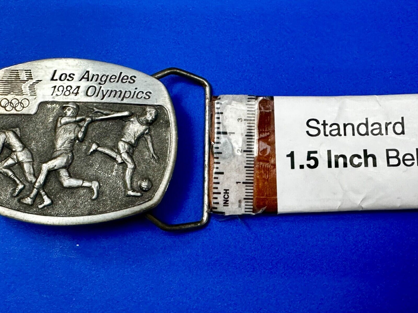 Baseball - 1984 Los Angeles Olympics Commemorative Pewter Sanchez Belt Buckle