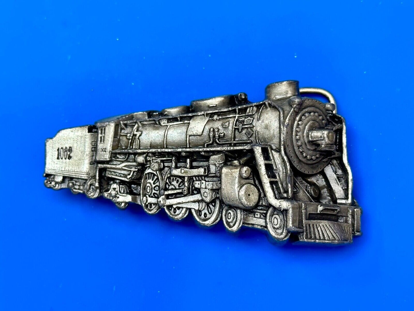 Train Steam Locomotive Vintage 1978 Cutout RR Bergamot Belt Buckle