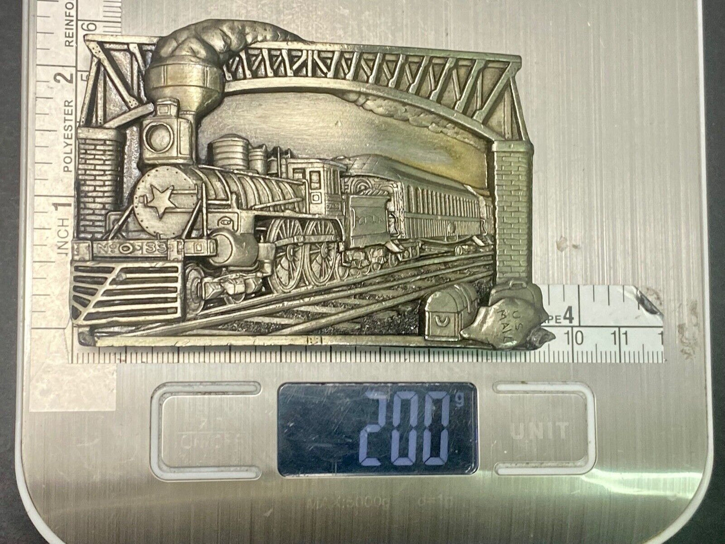 The Golden Age of the Railroad Steam Train Engine Collectors belt buckle