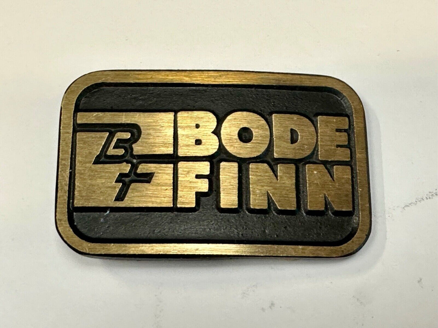 BF Bode Finn Construction Equipment Company Solid Brass Dynabuckle Belt Buckle