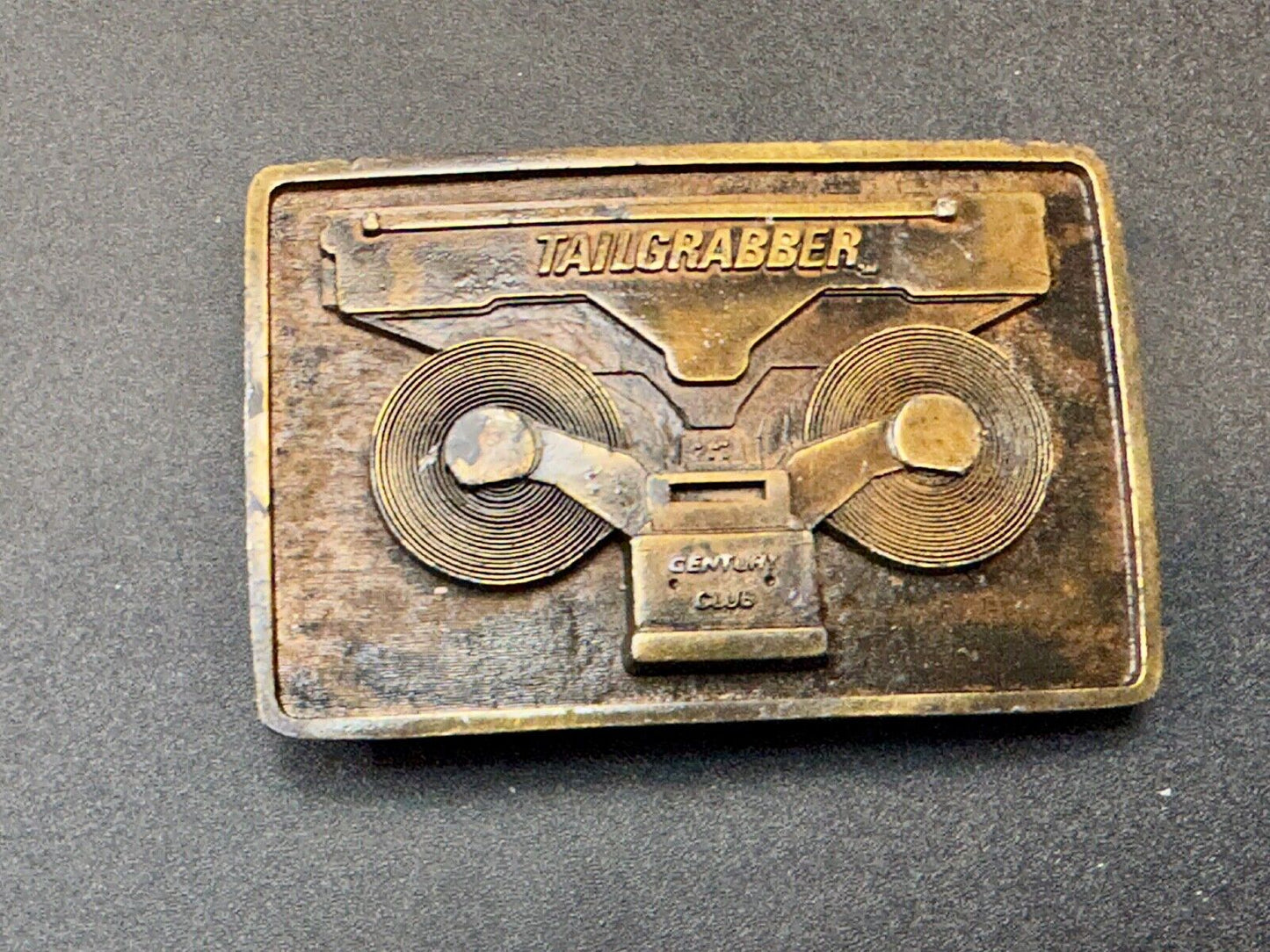 Tailgrabber Century Club Commemorative Vtg. Belt Buckle by Indiana Metal Craft