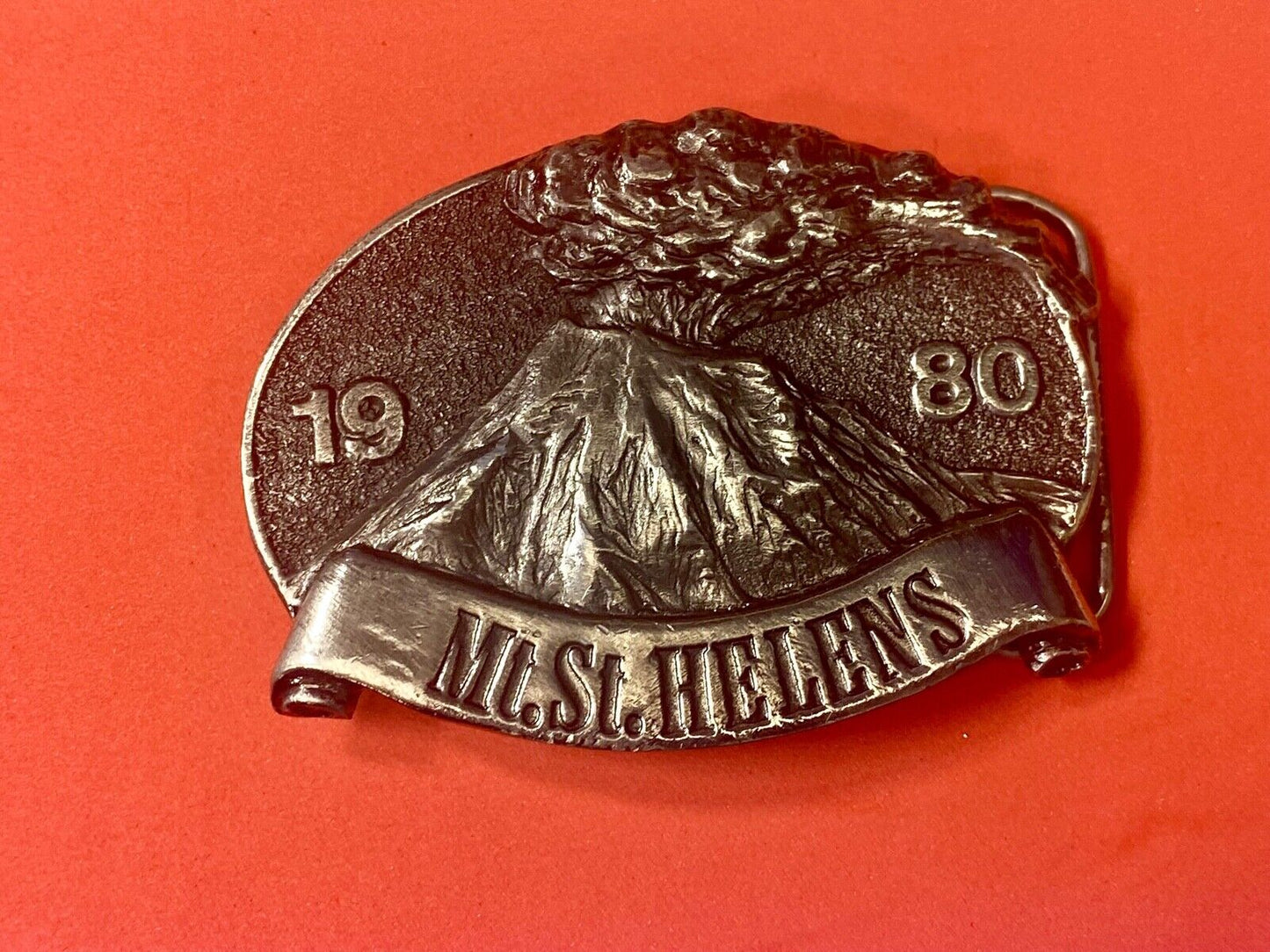 Vintage 1980 Mount Saint Hellens Volcano Eruption Great American Belt Buckle