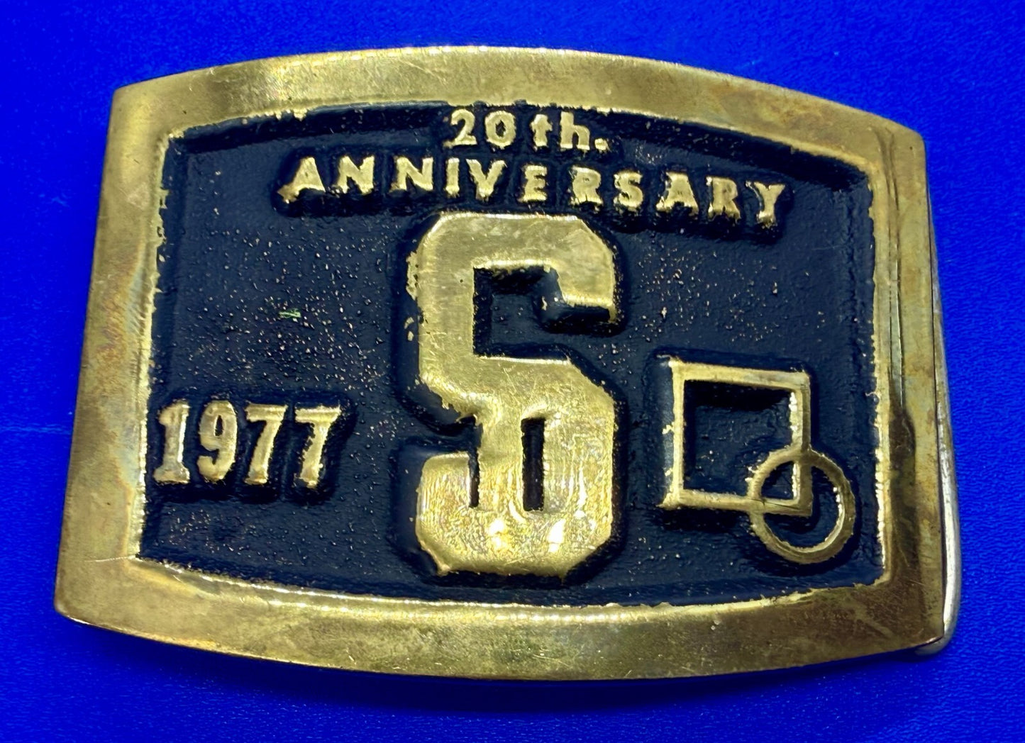 20th Anniversary S Company Logo Vintage 1977 Belt Buckle