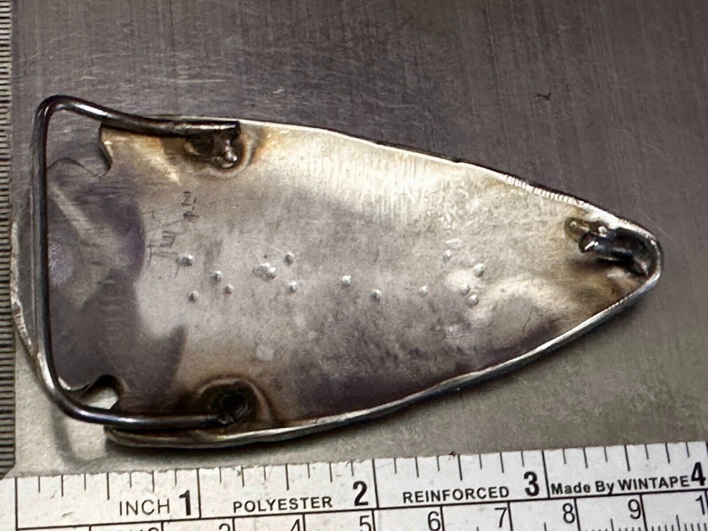 Arrow Head Artisan Cast Made Native Indian Art Figural Silver? Belt Buckle