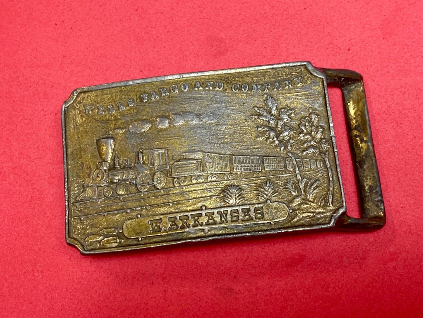 Train Steam Locomotive Wells Fargo & co West Arkansas Collectable belt buckle