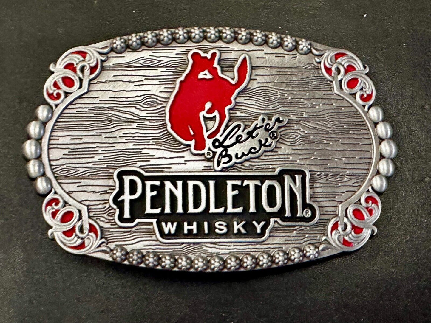 2023 Pendleton Whiskey Leter Buck Rodeo Cowboys Montana Silversmiths Belt Buckle