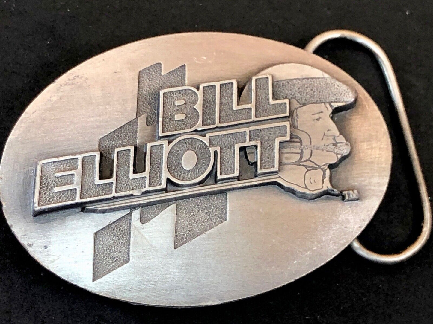 VINTAGE 1991 Bill Elliott NASCAR race car INDY 500 driver belt buckle
