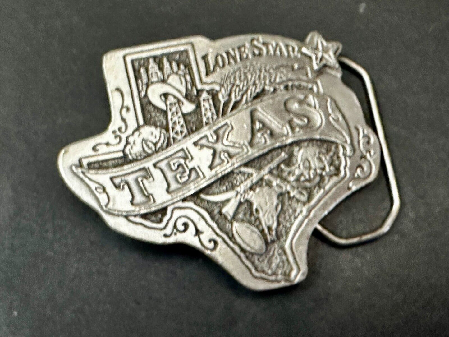 Texas Lone Star State Oil Guns Longhorn by The Great American Belt Buckle Co