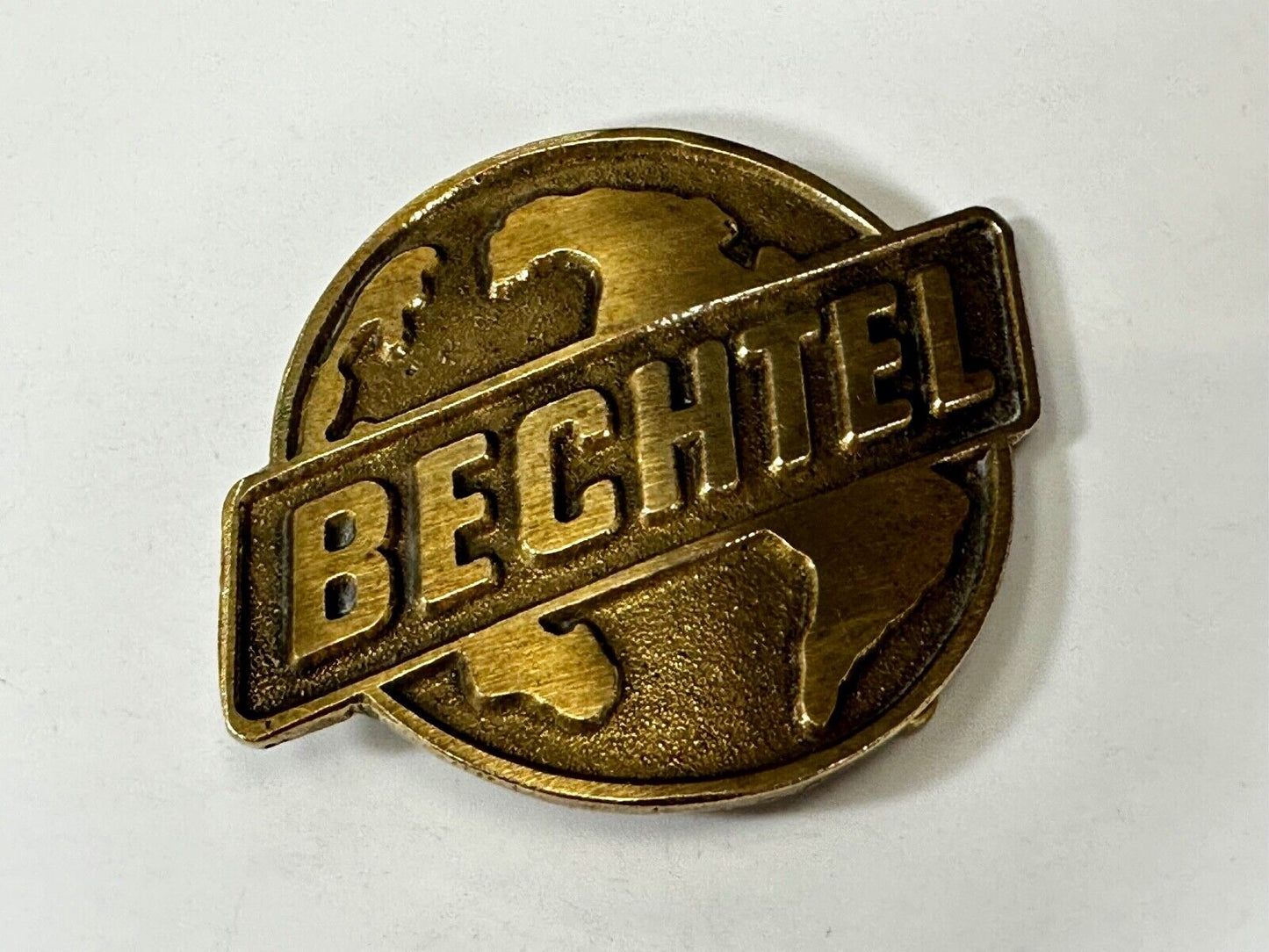 BECHTEL Engineering Construction Company Add Promo Dynabuckle Brass Belt Buckle