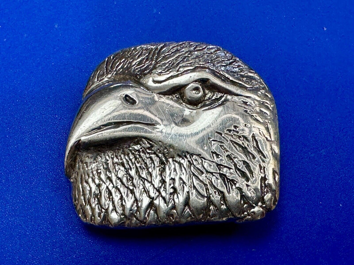 Bald Eagle Head - Patriotic America Silver Belt Buckle Artisan Made signed MH