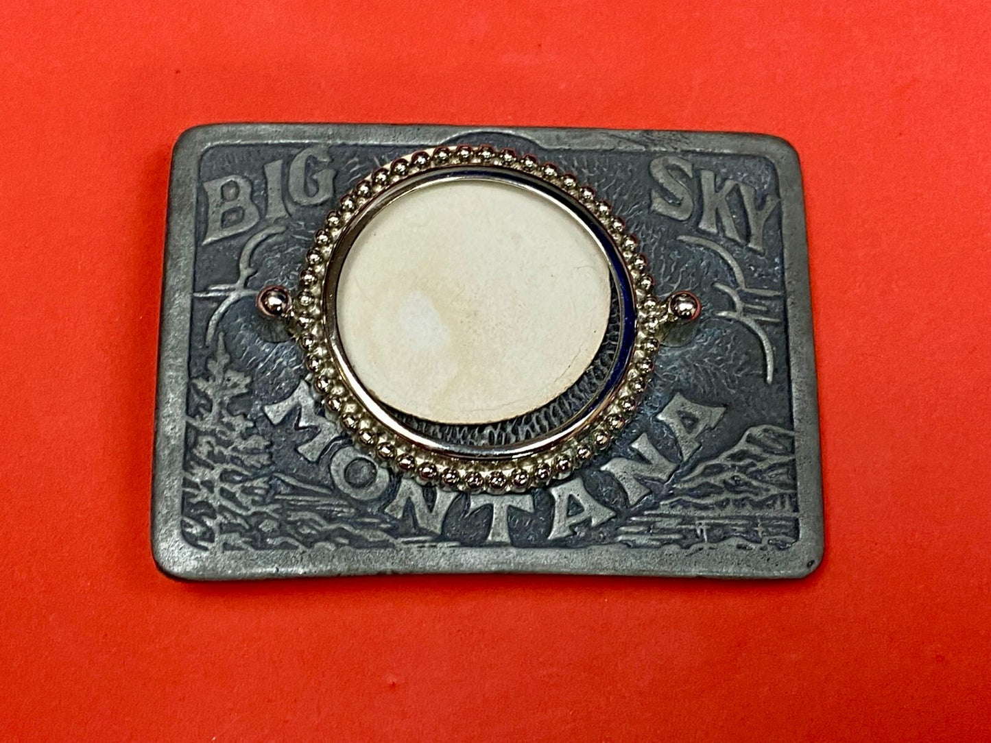 Big Sky Montana Nature Scene Vintage Blank Coin Collectors for Craft Belt Buckle