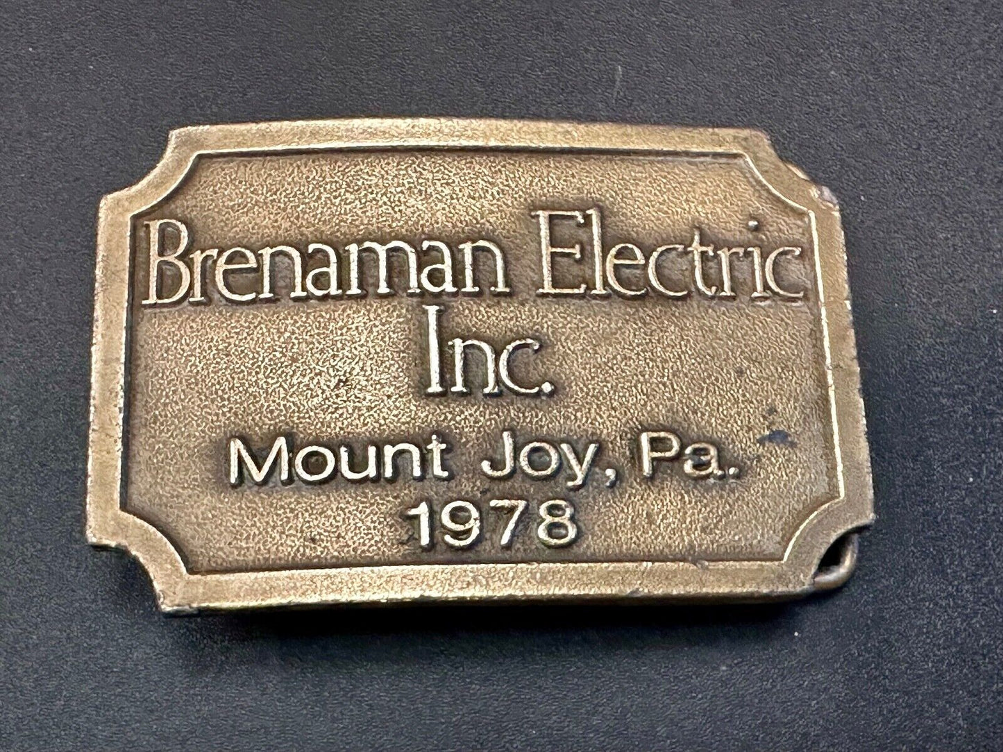 Vintage Brendaman Electric Company Inc - Mount Joy PA Hitline belt buckle