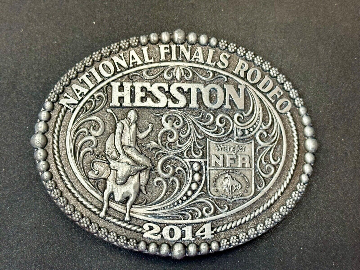 2014 Hesston National Finals Rodeo NFR Collector Montana Silversmiths Buckle