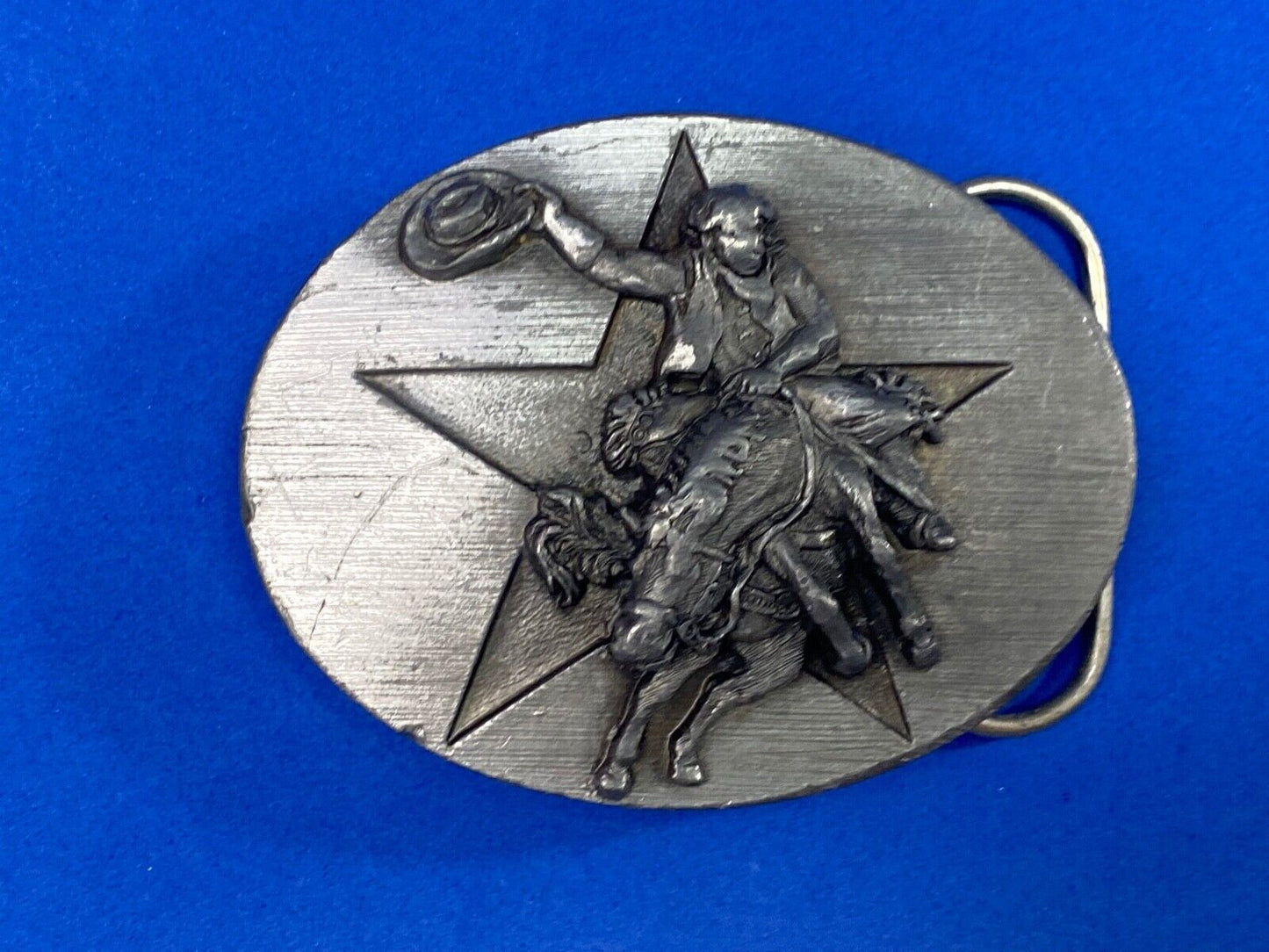 Vintage 1990'S Rodeo Star - P-66 Cowboy Western Belt Buckle By Bergamot