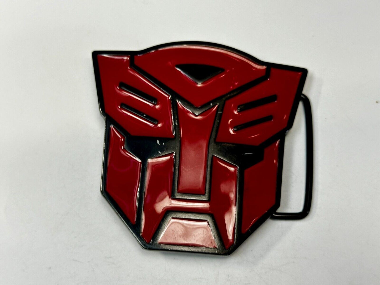 The Transformers Autobot More Than Meet The Eyes Symbol Red Cutout Belt Buckle