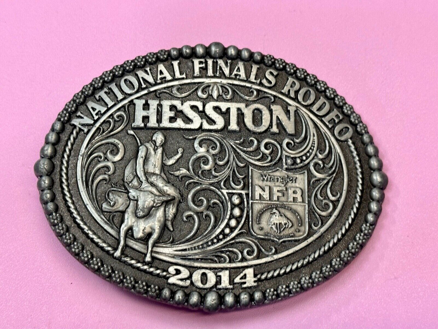 2014 Hesston National Finals Rodeo NFR Collector Montana Silversmiths Buckle