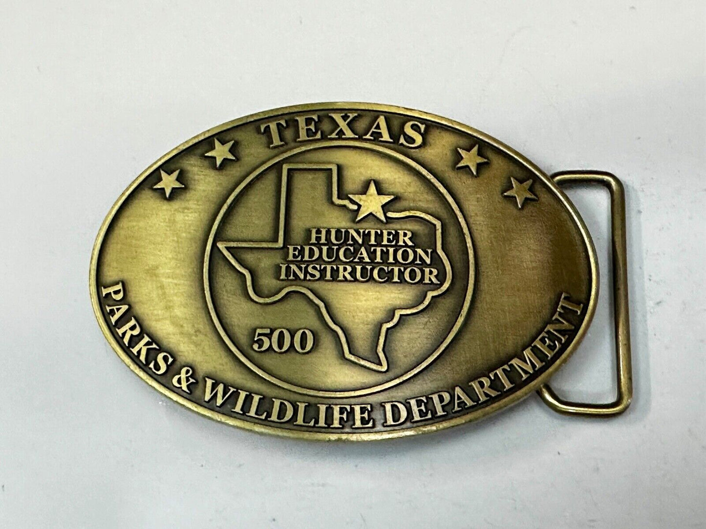 Texas Hunter Education Instructor 500 Parks & Wildlife Dept Belt Buckle