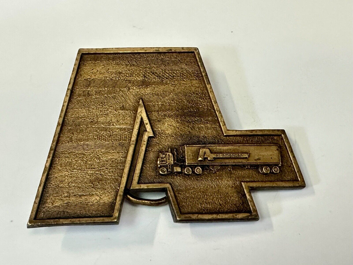 VINTAGE 1977 ALL AMERICAN DRIVERS TRUCK & TRANSPORT COMPANY BELT BUCKLE