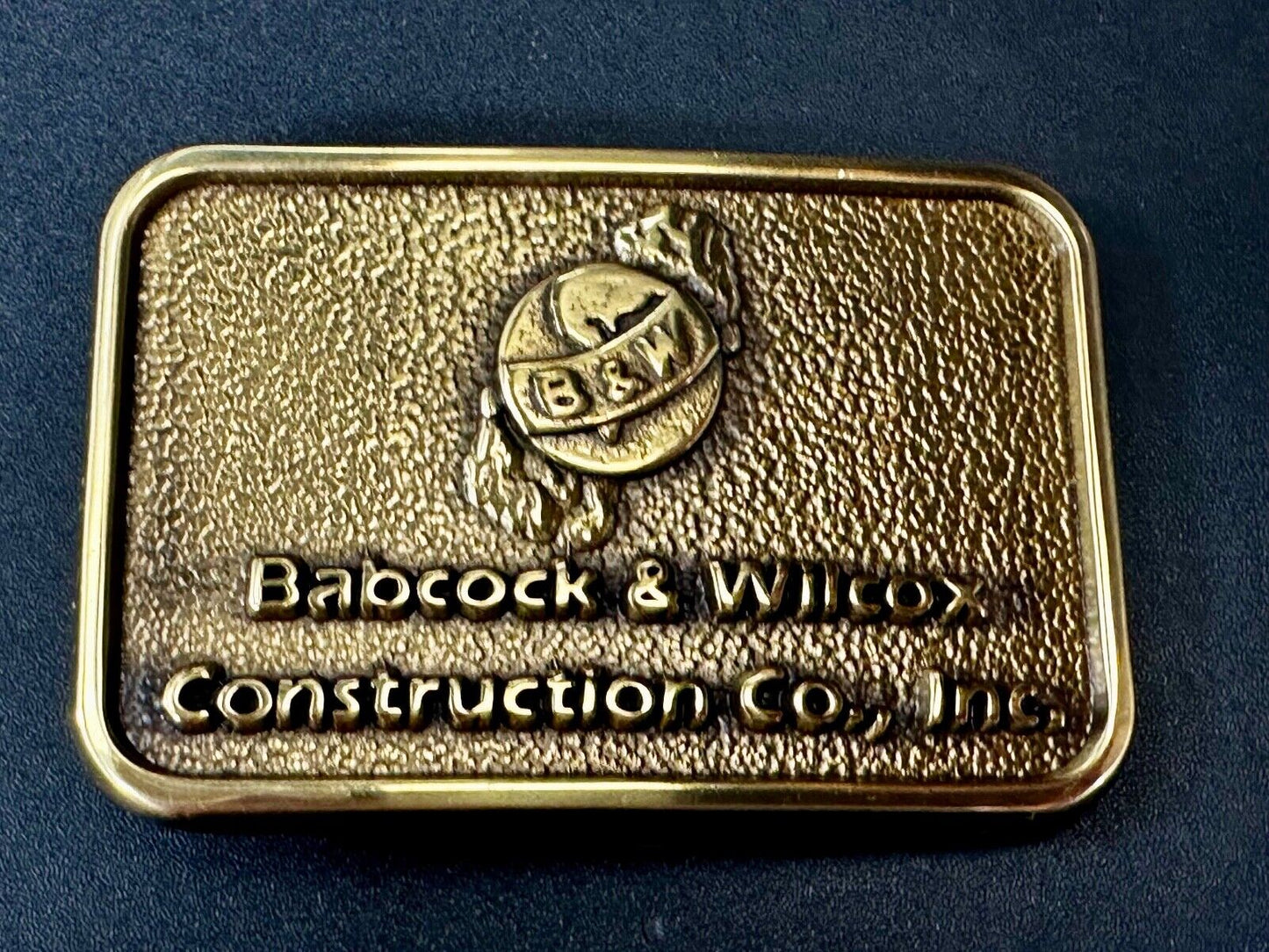 Babcock & Wilcox B&W Construction Co Commemorative NOS Belt Buckle by Jadco