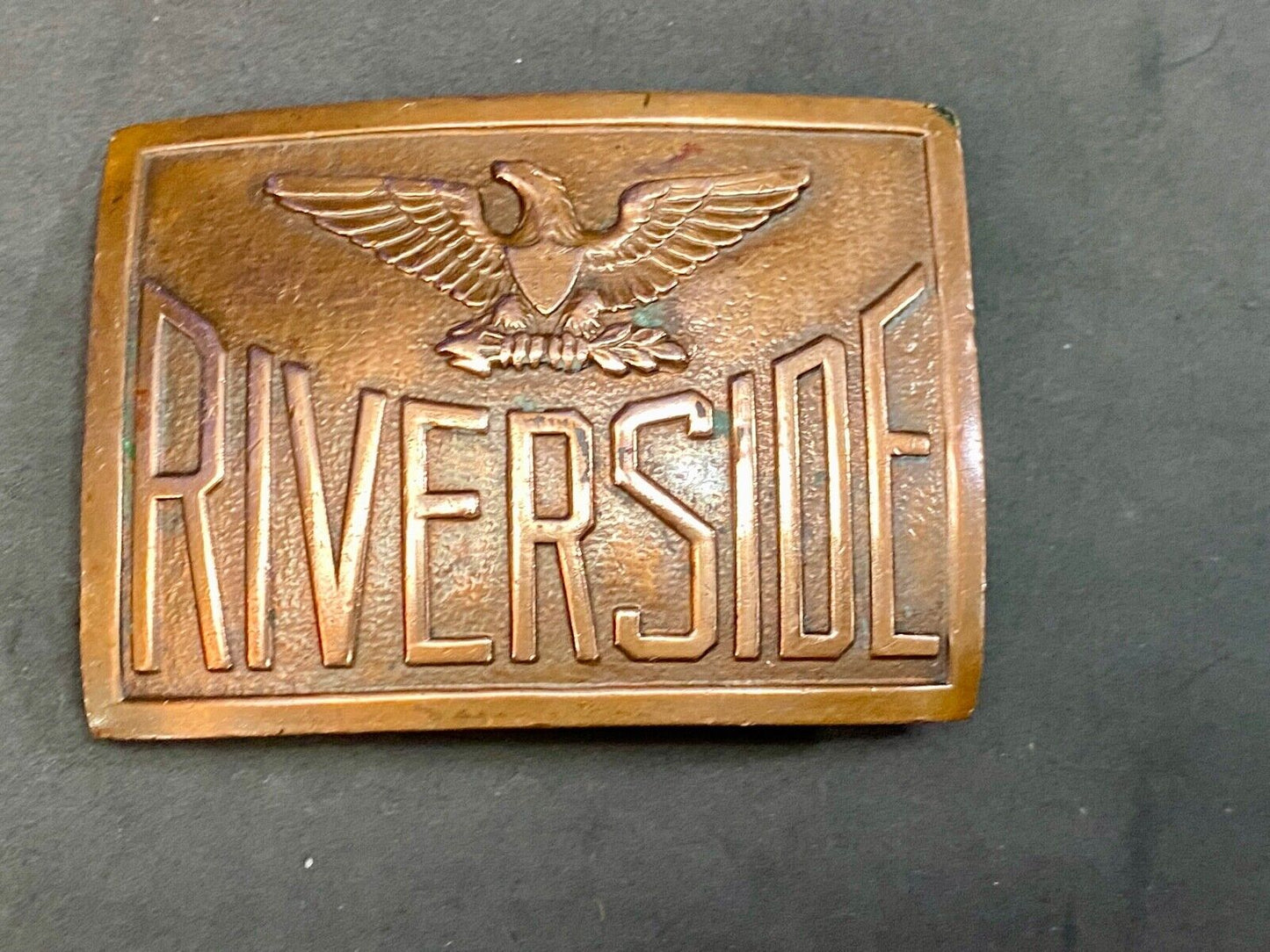 Vintage American Eagle Belt Buckle Riverside Military Academy Georgia