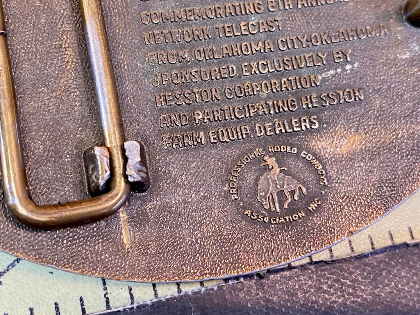 1991 Seventh Edition Adult Hesston Nfr Belt Buckle National Finals Rodeo