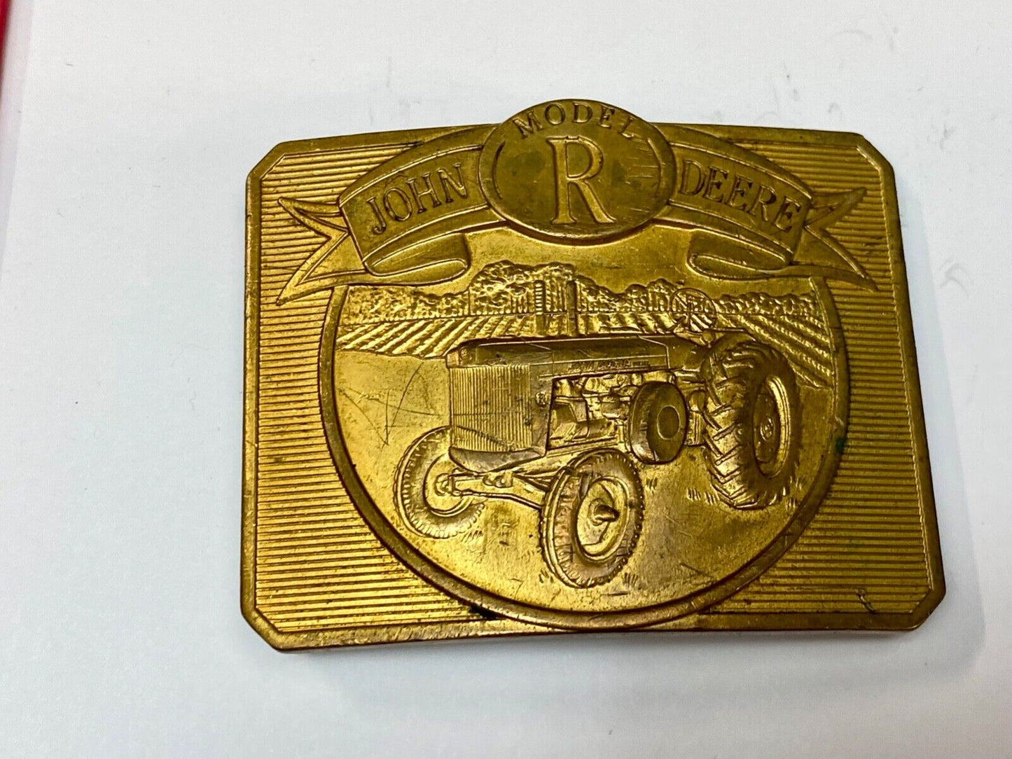 Vintage 1990 John Deere Tractors Model R Diesel commemorative belt buckle