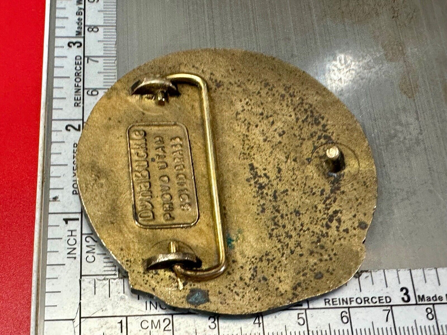 The Geological Society of America vintage solid brass round belt buckle