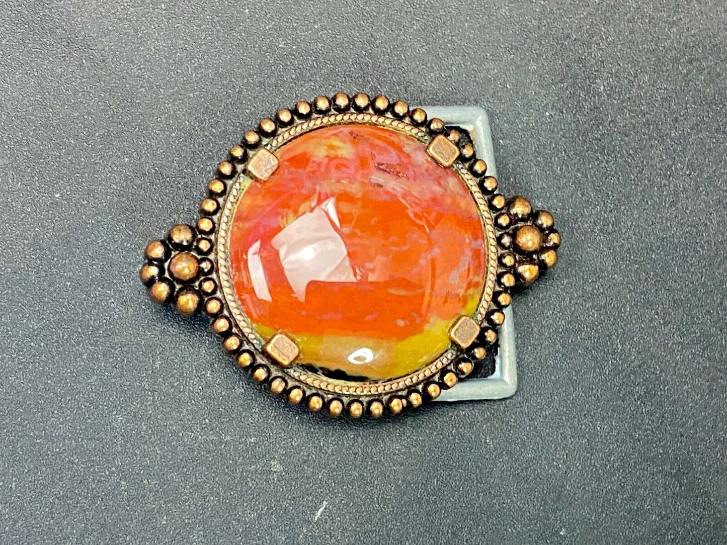 Unique Small Red Brown Jasper Beautiful Cabochon Stone Centerpiece Belt Buckle