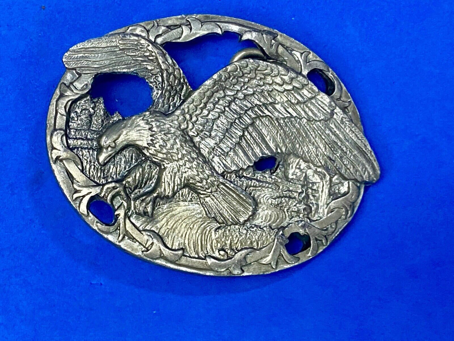 Vintage 1990 C+J See Through Hunting Flying Diving American Eagle Belt Buckle