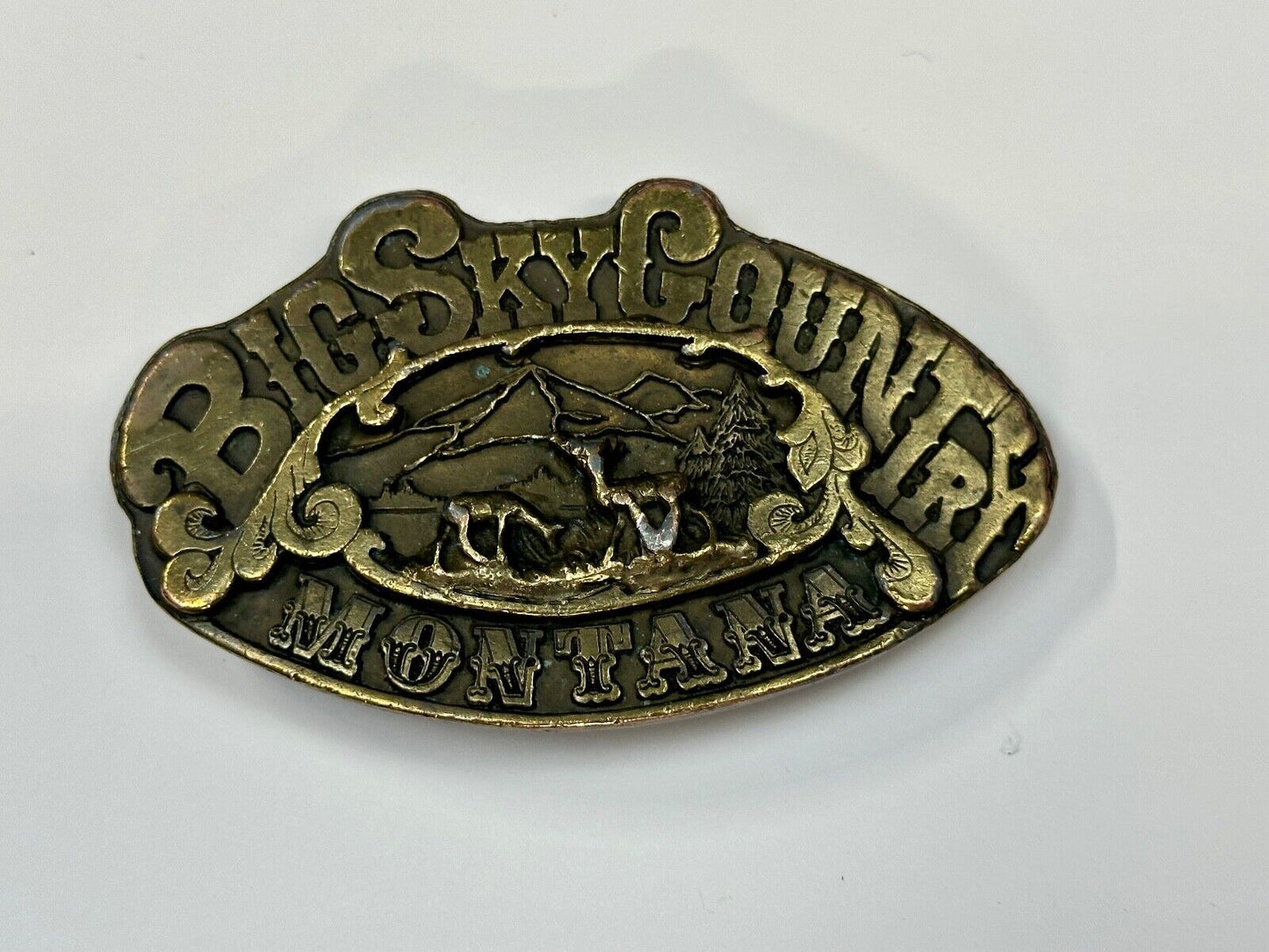 Big Sky Country Montana Vintage Collectable belt buckle by Adezy