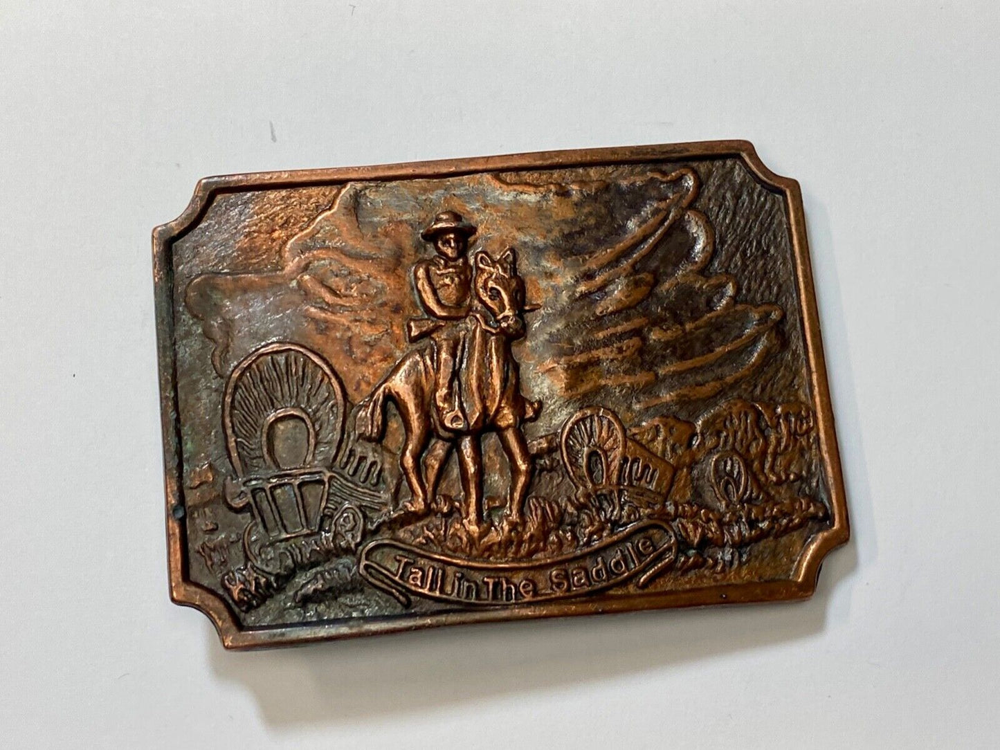 Tall in the Saddle - Western Horse and Cowboy way of life! belt buckle