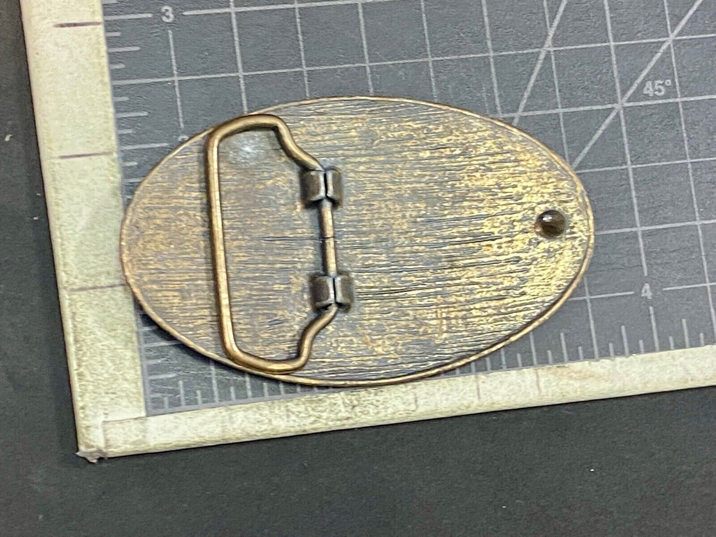 Vintage Dennison's Chili Belt Brass Tone Oval Buckle