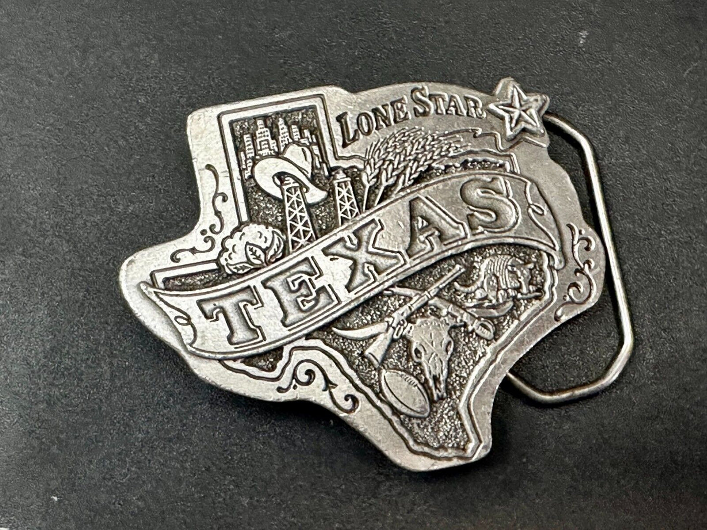 Texas Lone Star State Oil Guns Longhorn by The Great American Belt Buckle Co