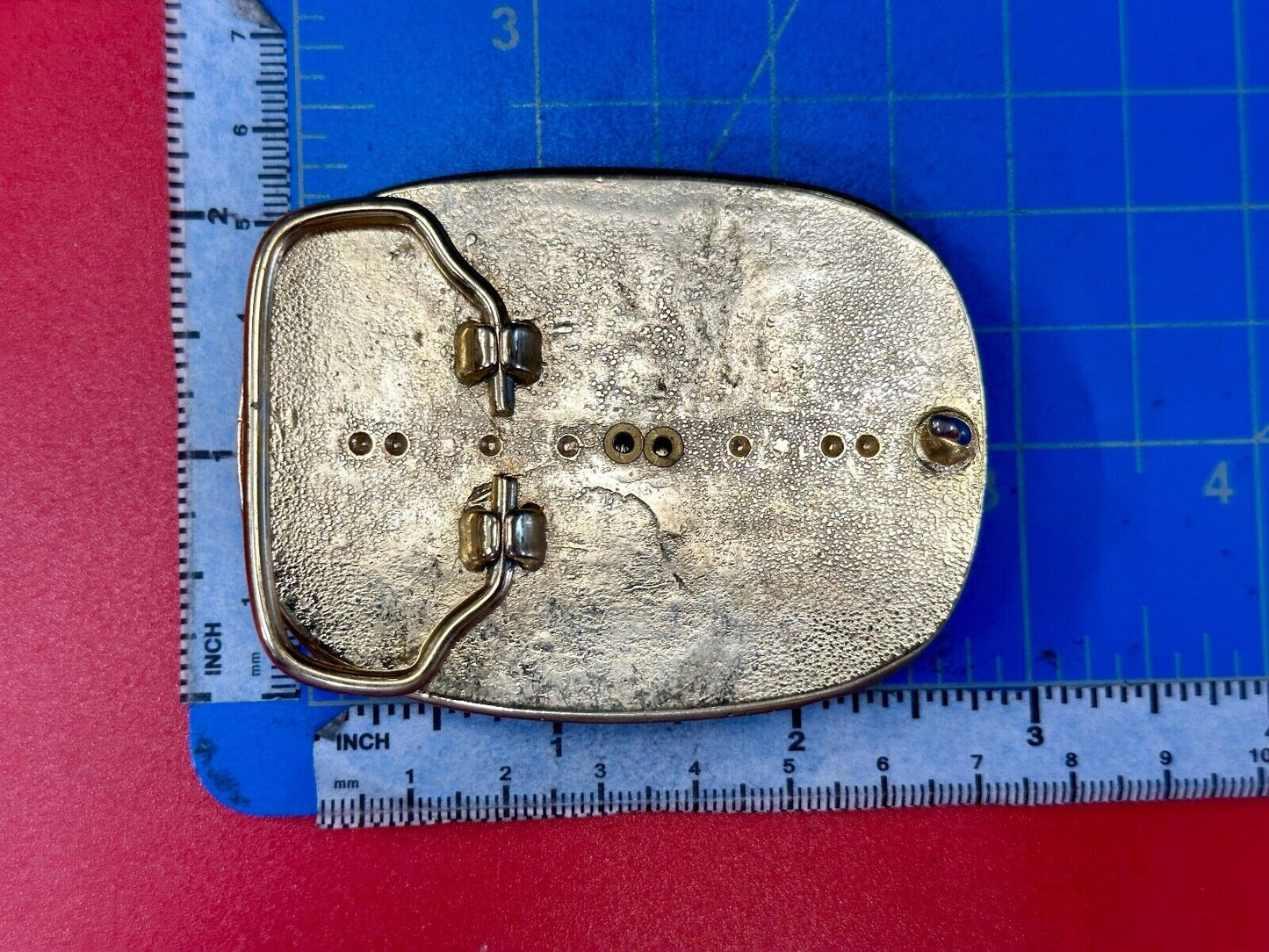 VINTAGE CASINO SOUVENIR LAS VEGAS NEVADA DOLLAR FAUX 1878 COIN METAL BELT BUCKLE