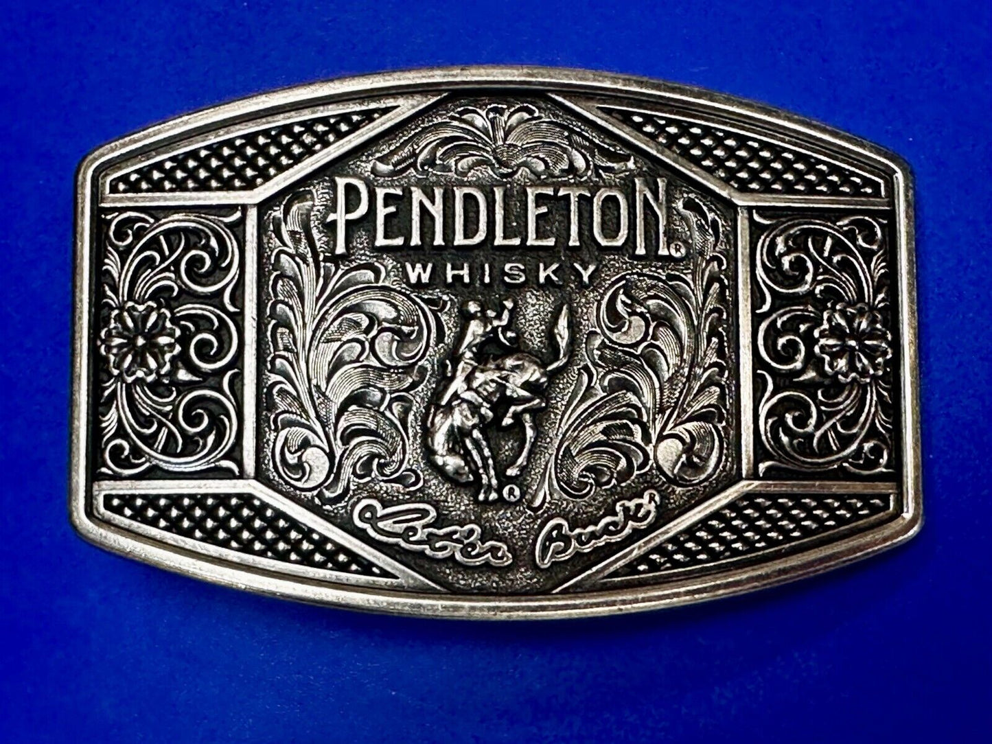 2022 Pendleton Whiskey Let'er Buck Rodeo Cowboy Montana Silversmiths Belt Buckle