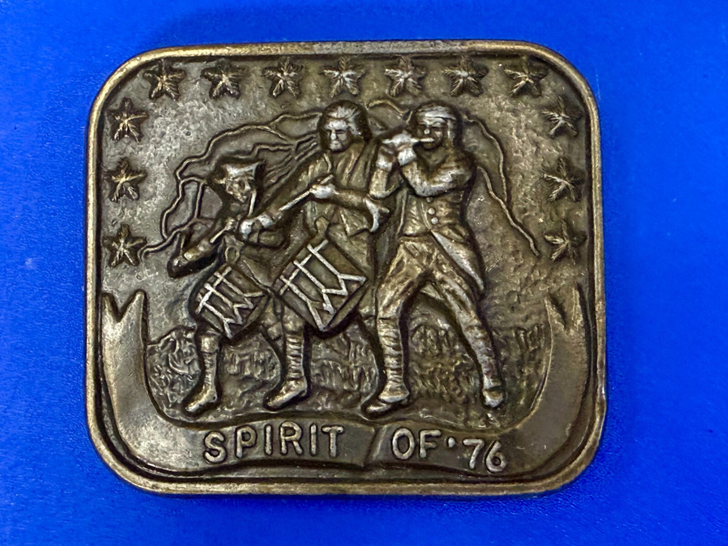 American Bicentennial The Spirit of 76 Patriotic Marching Band Belt Buckle