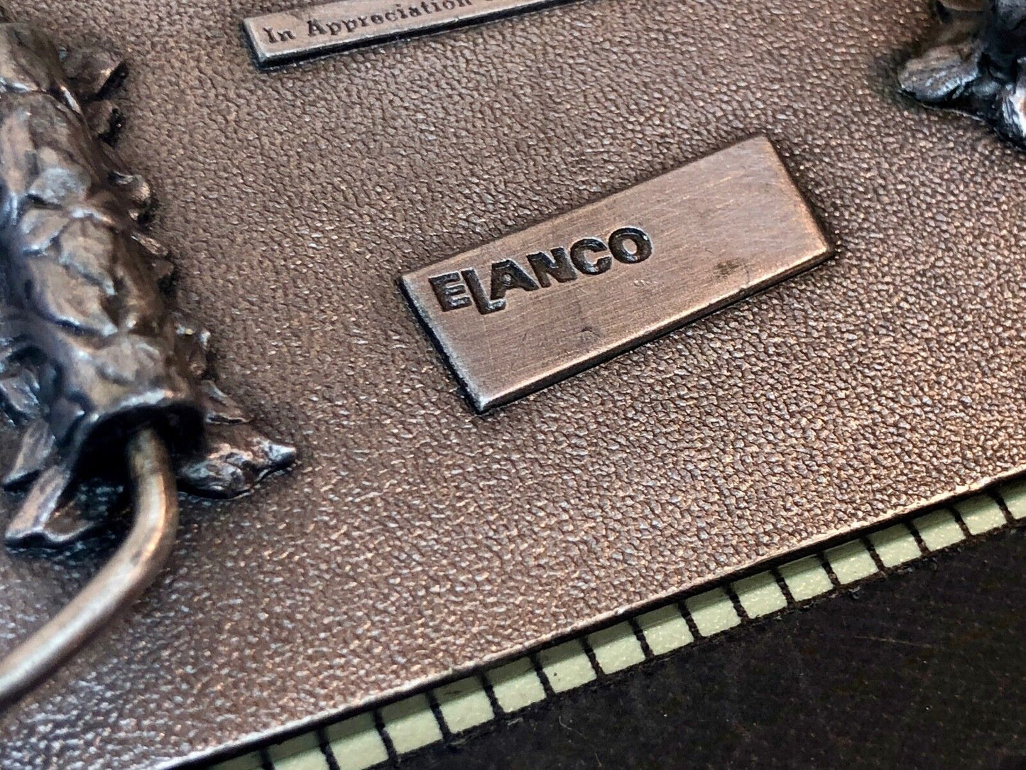 1980s **ELANCO SONALAN** farming HERBICIDE BELT BUCKLE customer thank you