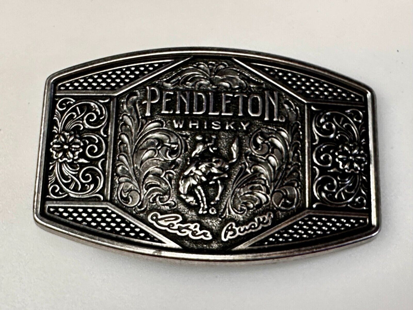 2022 Pendleton Whiskey Let'er Buck Rodeo Cowboy Montana Silversmiths Belt Buckle
