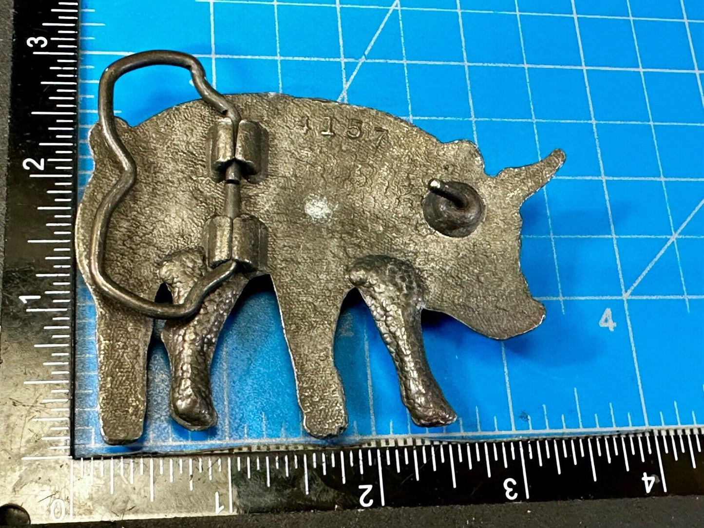 Unique Pig Hog On The Farm Cutout Swine Animal Belt Buckle number 4157