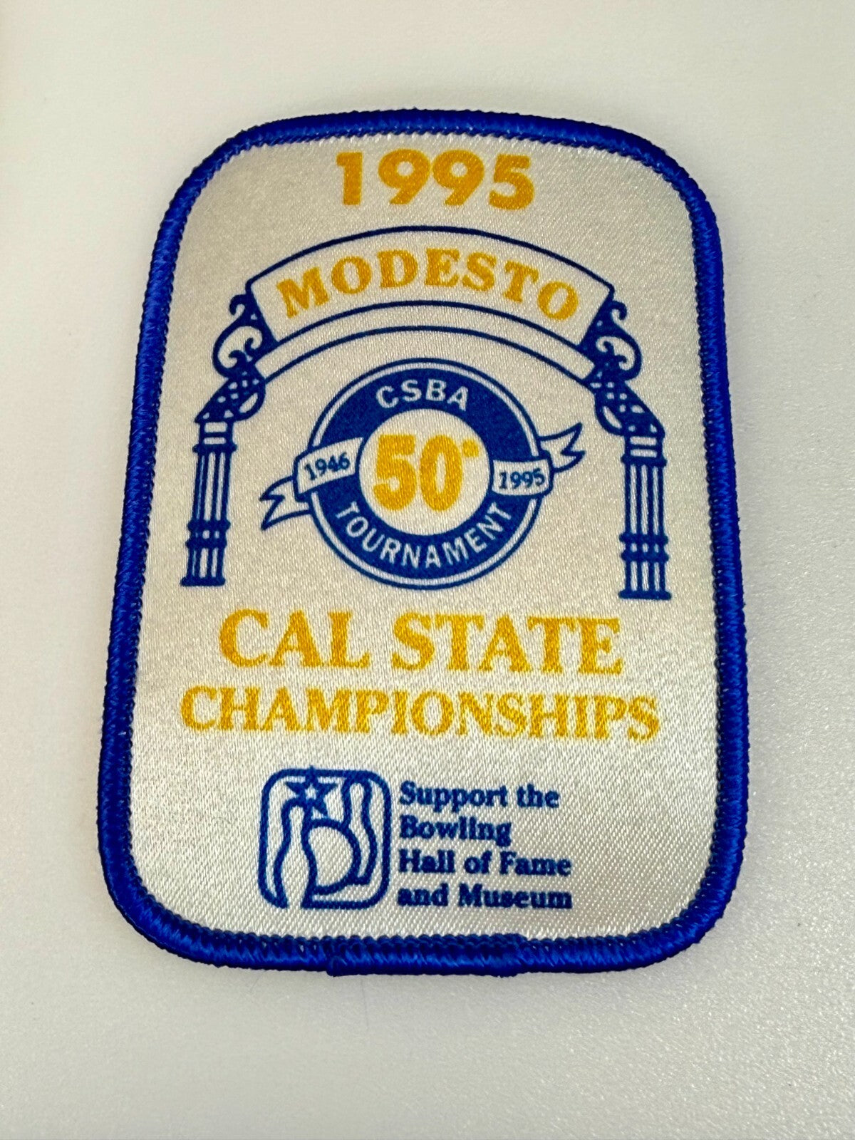 1995 Modesto Cal State Championship 50th CSBA Bowling Tournament Sports Patch