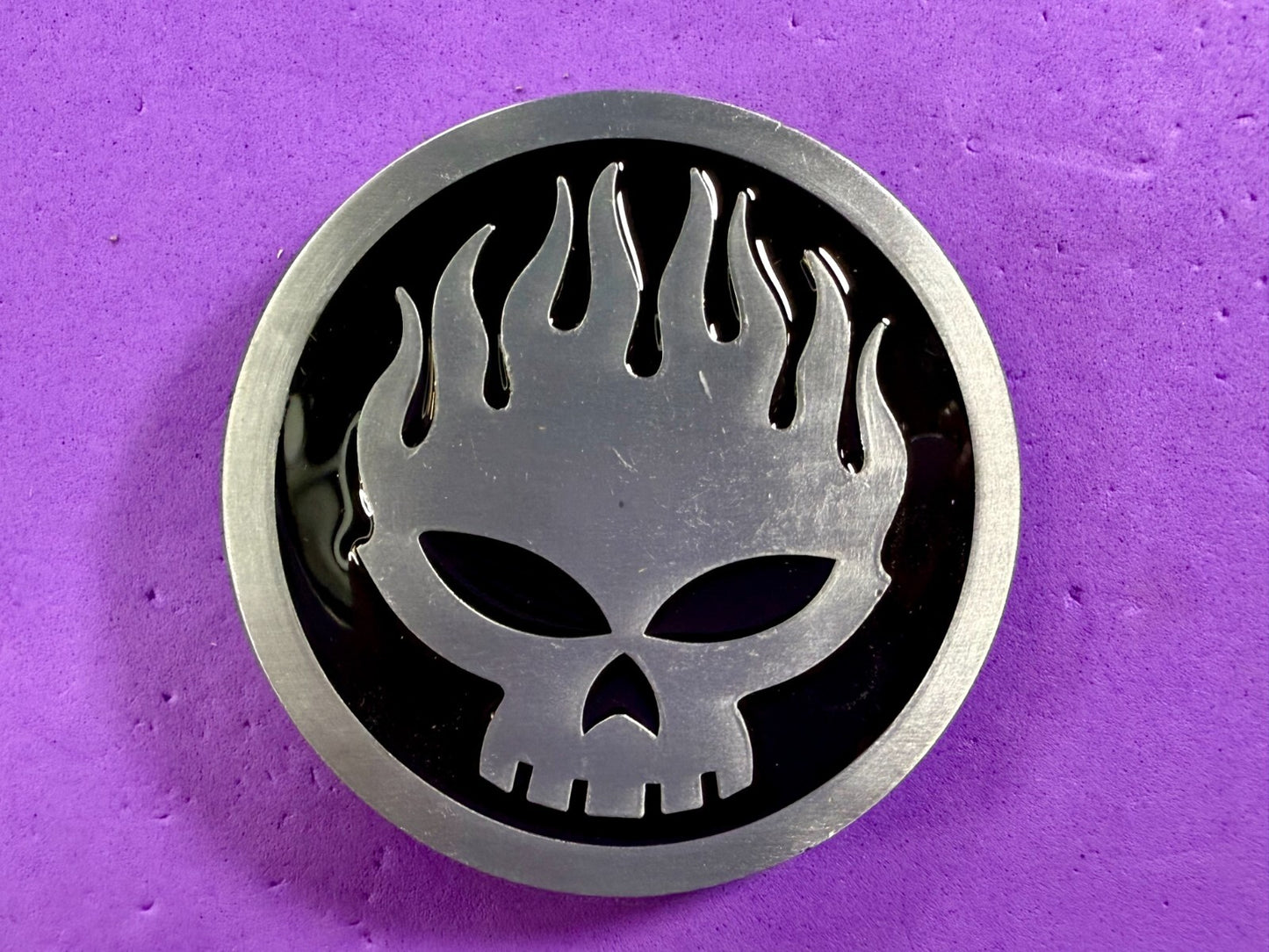 The Offspring Manic Subsidal Skull Album Tour Punk Rock Band Belt Buckle