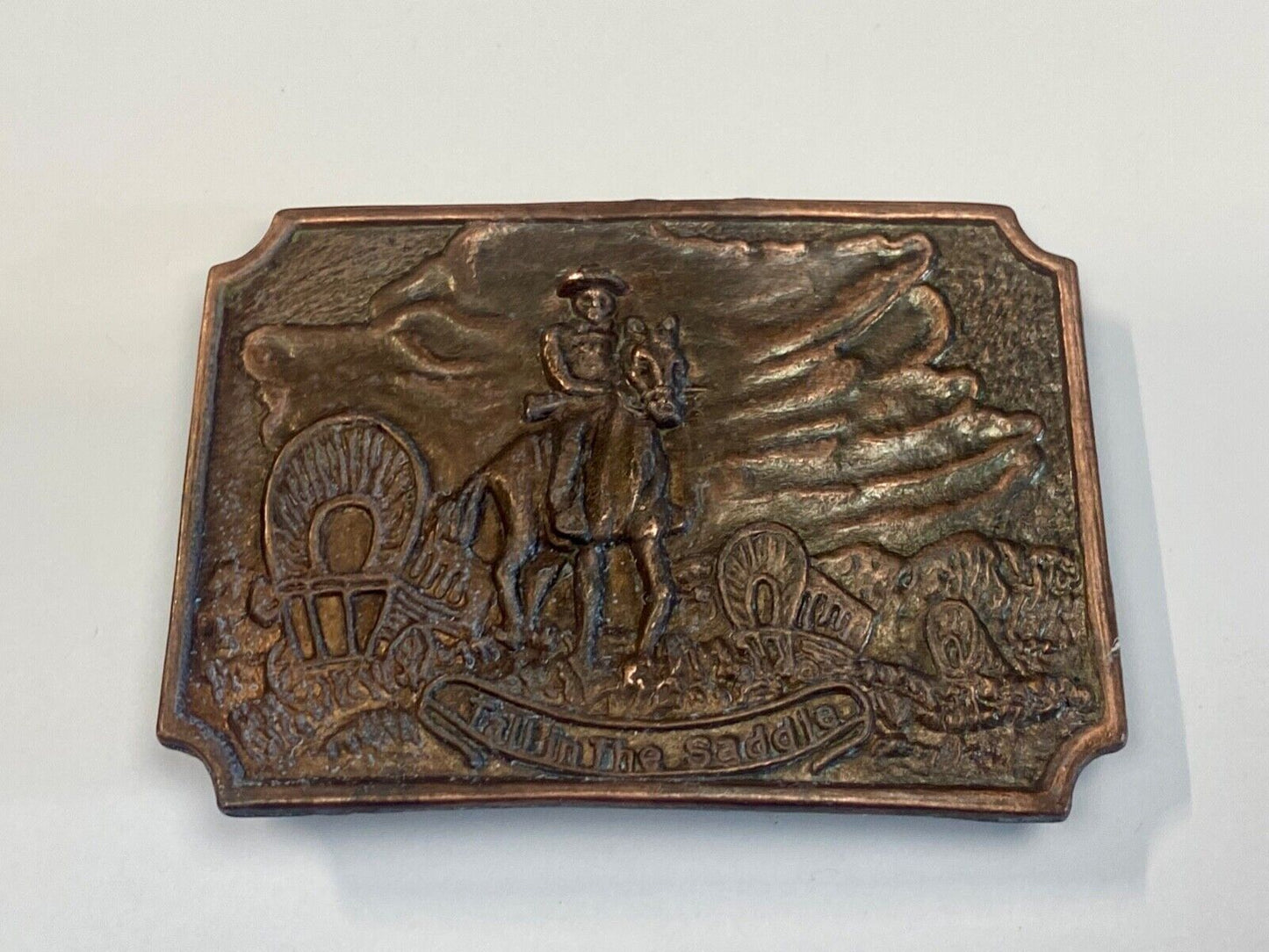 Tall in the Saddle - Western Horse and Cowboy way of life! belt buckle