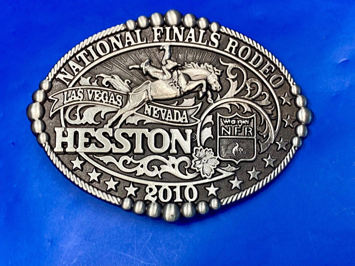 2010 Youth Size Nfr National Finals Rodeo Prca Sealed Belt Buckle