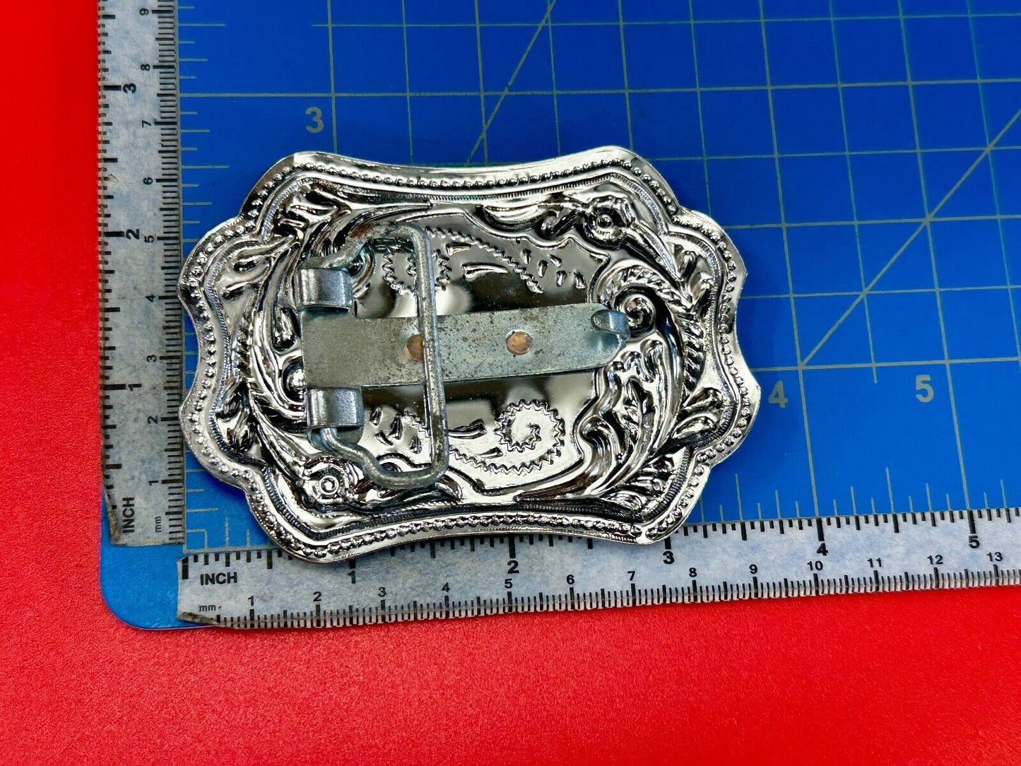 Texas Longhorn Steer Cowboys Vintage two tone belt buckle