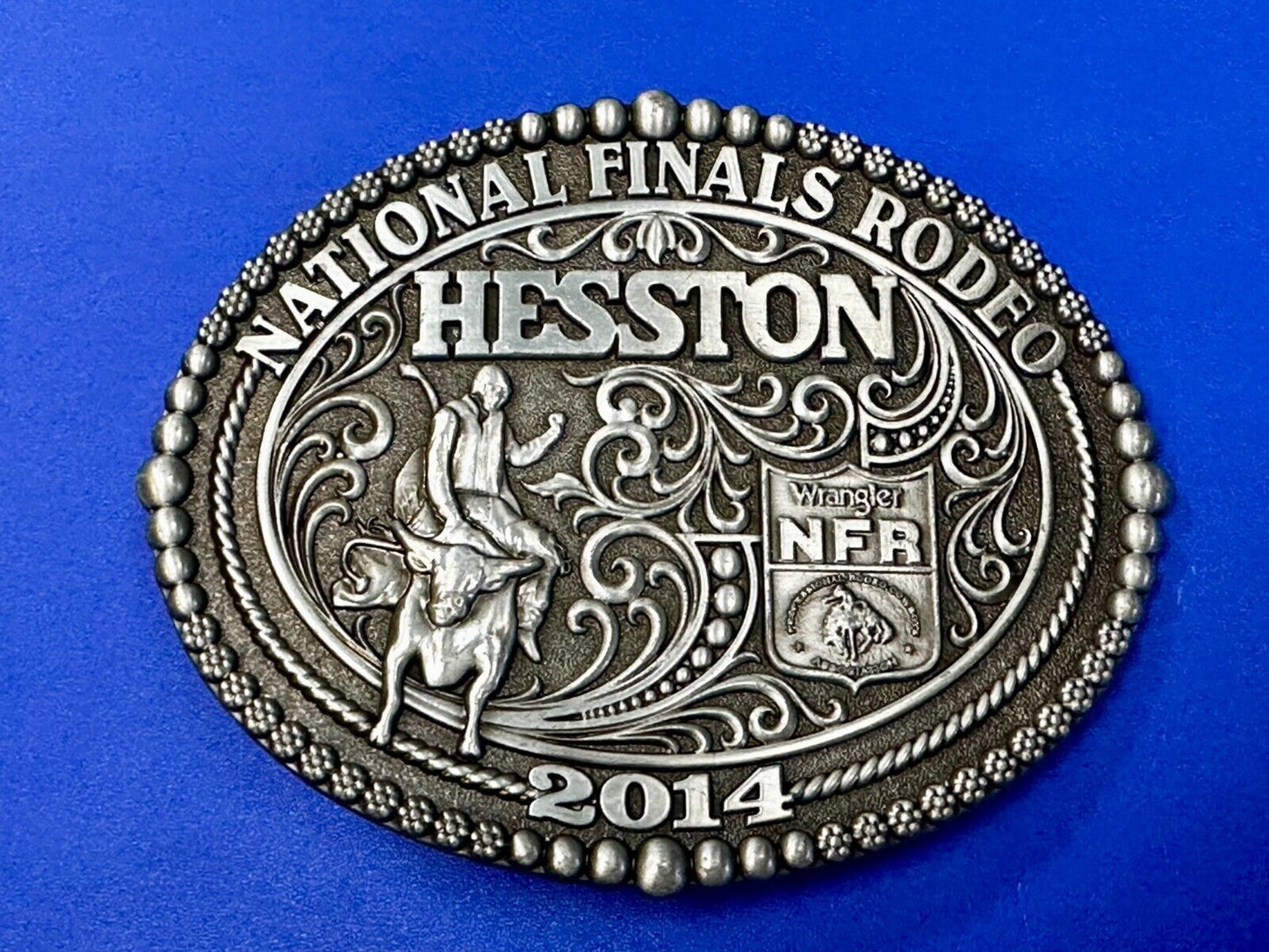 2014 National Finals Rodeo NFR Rodeo NOS Montana Silversmiths Belt Buckle
